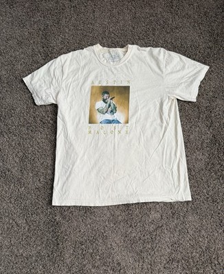 Post Malone 2023 Austin Tour Band Concert T-Shirt Off White Adult Size XL