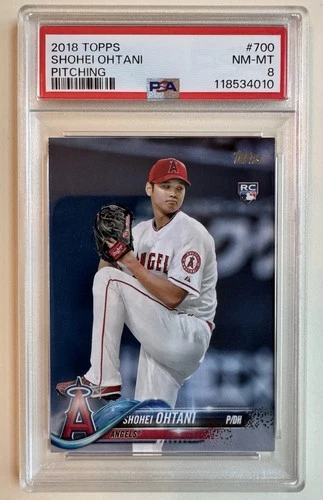 2018 Topps Shohei Ohtani #700 "Pitching" Rookie Card PSA 8 NM-MINT