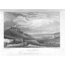 DOVER CASTLE Kent - Antique Print 1829