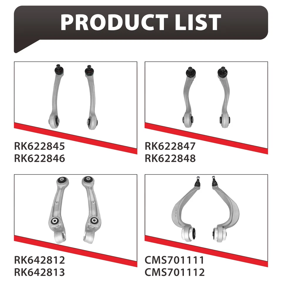 Kit de brazos de control y rótulas de suspensión delantera para Audi A8 D4 S8 2011-2015 Foto 4 de 4