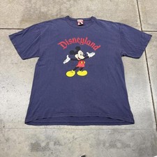 vintage disneyland made in usa mickey mouse navy shirt size xl