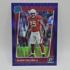 2021 Optic Rated Rookie Zaven Collins Purple Shock Prizm Cardinals 265 NFL