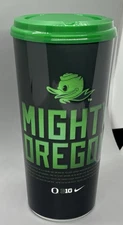 NEW 2025 MIGHTY OREGON DUCKS FIGHT SONG FOOTBALL 32 OZ SOUVENIR CUP & LID RARE!