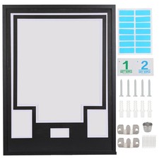 Black White Jersey Display Wall Mount Frame W Mat Photo Slot Hardware Black White Jersey Display Wall Mount Frame W Mat Photo Slot Hardware