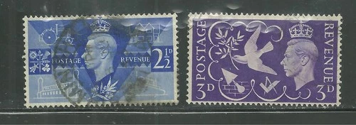GREAT BRITAIN 264-65 USED PEACE ISSUE OF 1945