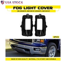 Pair Fog Light Lamp Bezel Trim Cover Fits For 2014-2015 Chevrolet Silverado 1500 Pair Fog Light Lamp Bezel Trim Cover Fits For 2014-2015 Chevrolet Silverado 1500