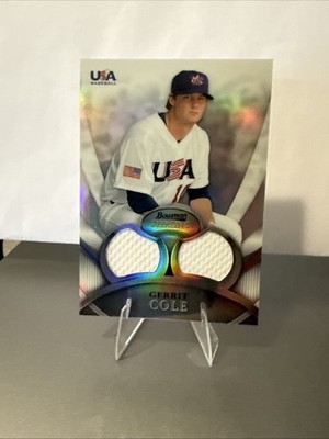 Gerrit Cole 2010 Bowman Sterling USA Game Worn /199 USAR-24 Dual Patch Yankees
