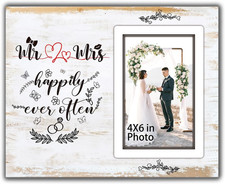 Mr and Mrs Happily Ever after Picture Frame, Wedding Picture Frame, Wedding Gift