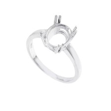 Semi Mount Ring 925 Sterling Silver 10X8 MM Oval Shape Solitaire Wedding Ring