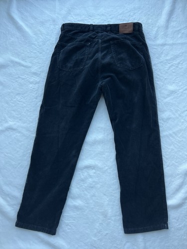 Pantalones Ermenegildo Zegna Para Hombre Talla 36x32 Negro Pana Pierna Recta Informales - Imagen 6 de 7