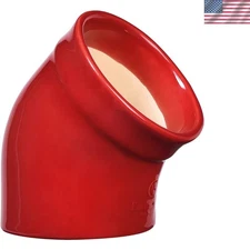 Salt Pig Ceramic Burgundy Kitchen Salt Container 0.35L Easy Clean