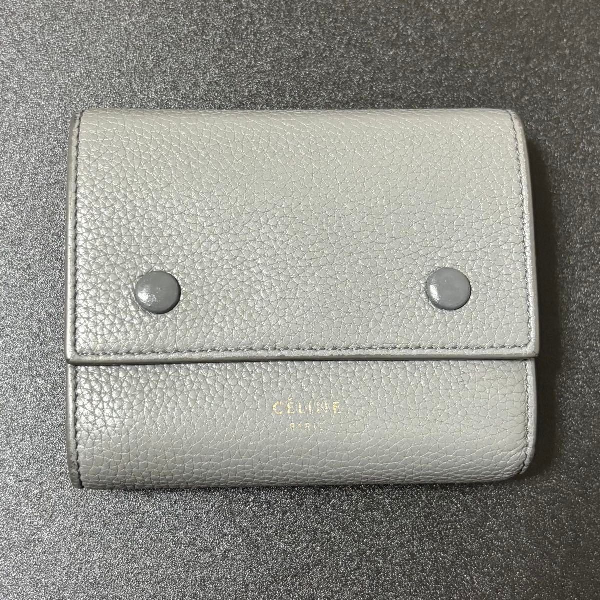 Celine Tri-Fold Wallet Gray Multi-Function Folded… - image 1