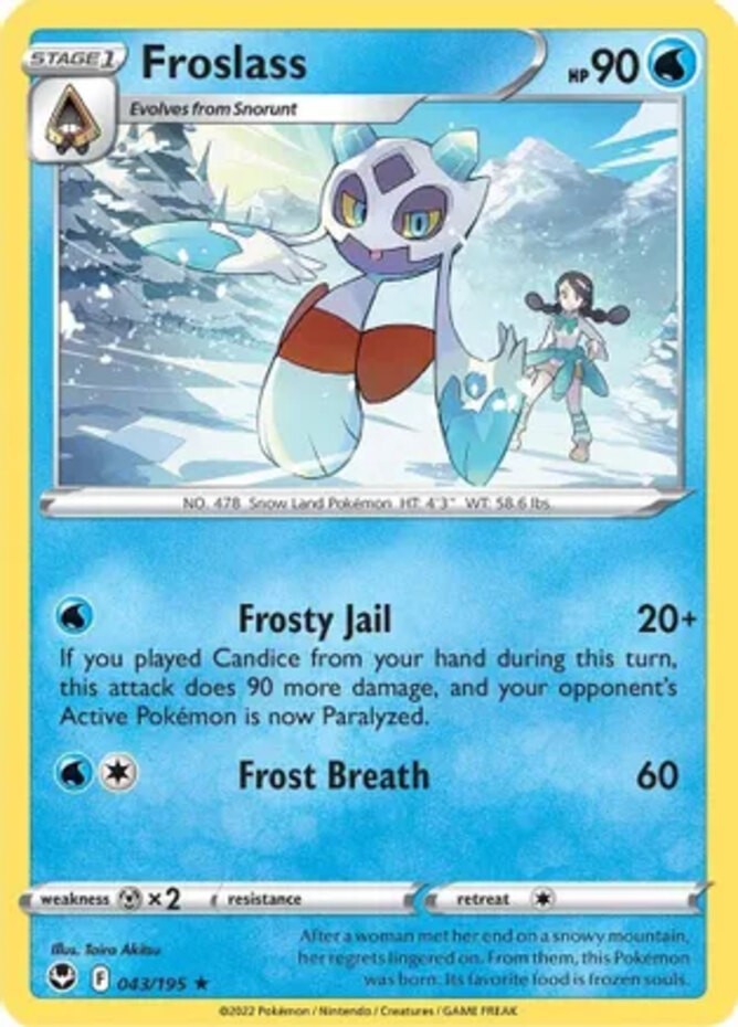 Froslass - 043/195 - Rare (Lp) Silver Tempest - Water Pokémon