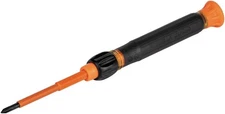 Klein Tools 32581INS Precision Screwdriver, 2-in-1 One Size, Black/Orange 