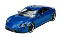 Welly Porsche Taycan Turbo S Blau 1:24 Die Cast Metal Model Neu Im Kasten