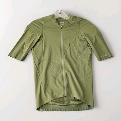 Gore Wear Men's US XS Distance Cycling Jersey Olive Green Performance EUR Small