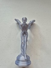 Rolls Royce RR Inspired Spirit Of Ecstasy Silver Lady Statue Replica Shiny Silk