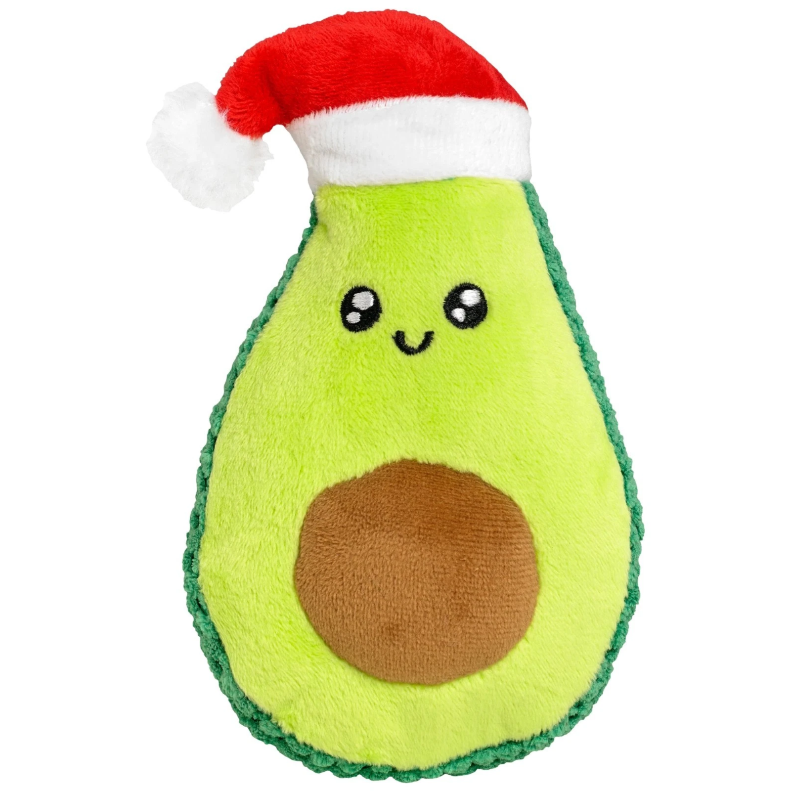 Christmas Dog Toy Good Boy Festive Avocado Soft Plush Squeaky Gift 16cm