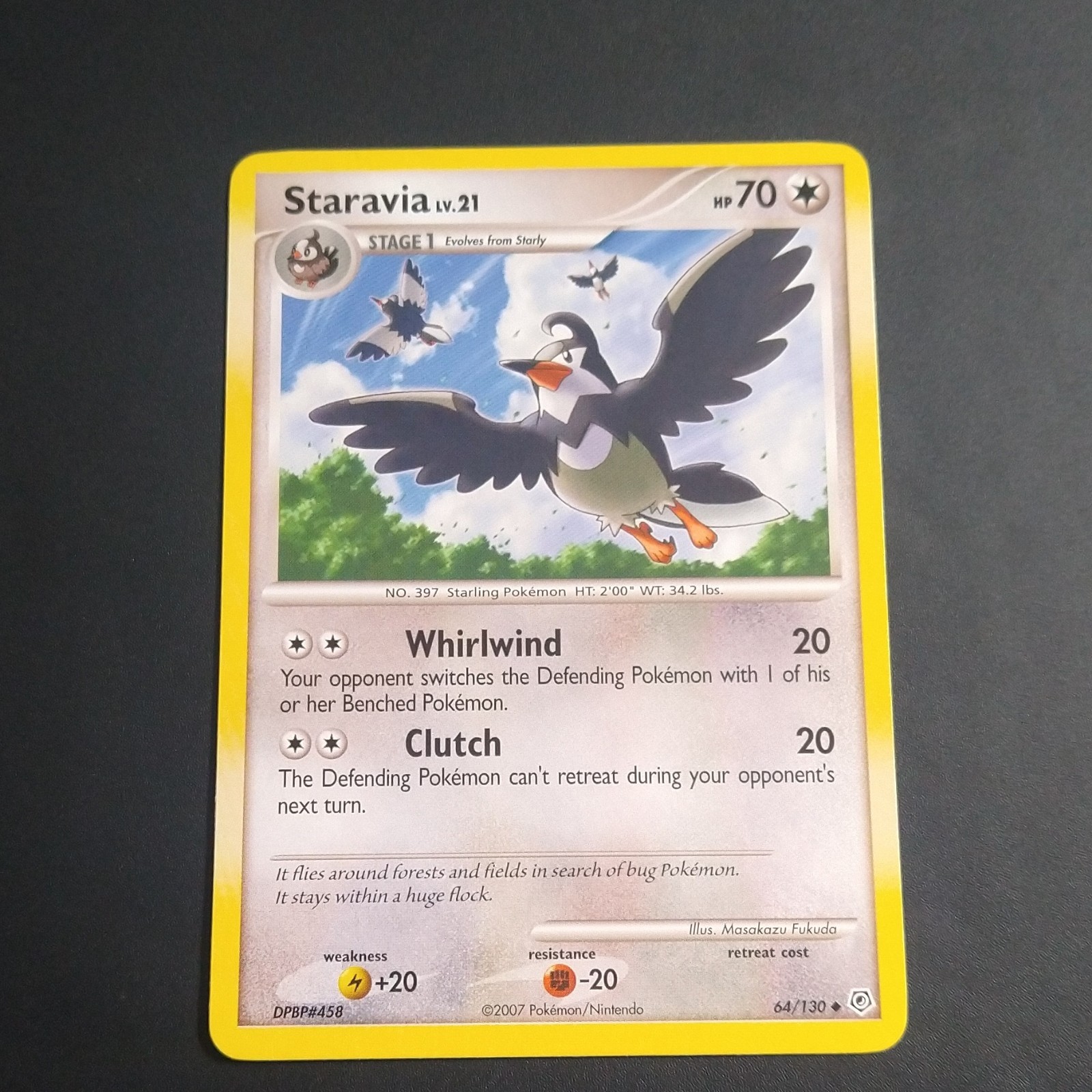 The Pokemon Company Staravia 64/130 Diamond and Pearl Uncommon 70 HP ENG
