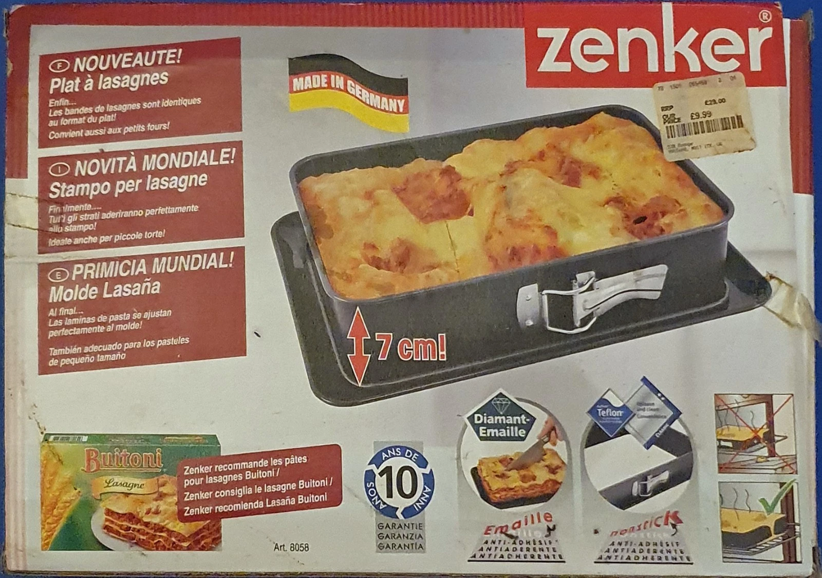 Zenker Lasagne Sheet Cake Springform Pan
Opens in a new window or tab
