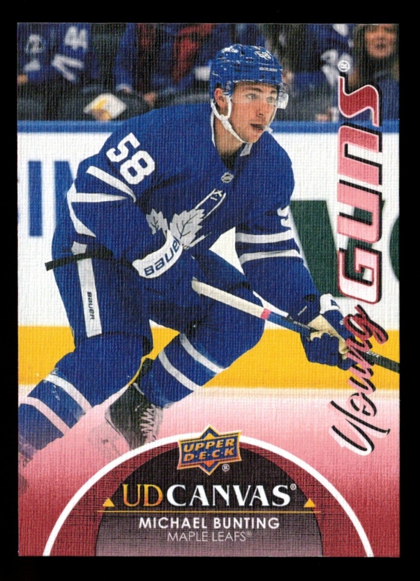 2021-22 Upper Deck UD Canvas Young Guns #C388 Michael Bunting RC Rookie Leafs