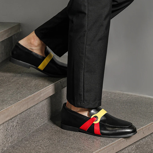 Men's Leather Casual Shoes Loafers Outdoor Driving Flats Moccasins Walking Shoes - Picture 11 of 24