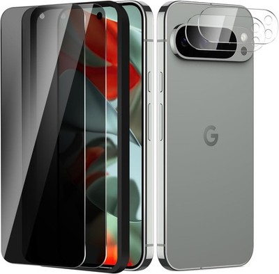 2PCS Privacy Screen Protector & Camera Lens Protector for Google Pixel 9 Pro XL