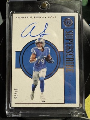 Panini 2022 Encased Superscribe Amon-Ra St. Brown Lions Auto #SS-AR /75