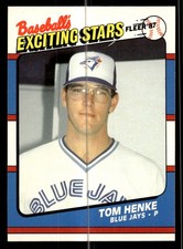 Fleer - Tom Henke Baseball card Toronto Blue Jays Raw Trading Card