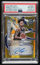 2023-24 Panini Spectra Aspiring Gold Prizm 1/3 Dereck Lively II PSA 8 Auto 1co7