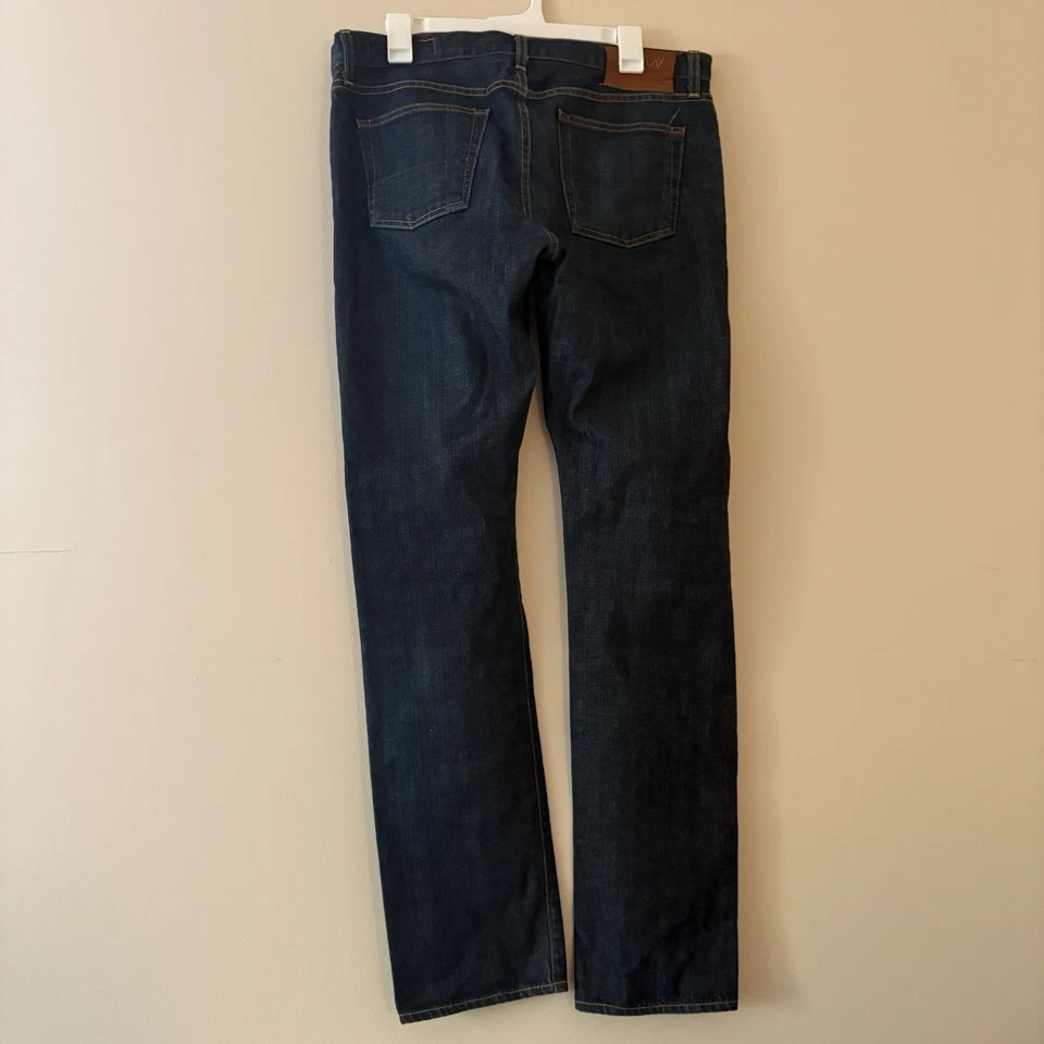 Jean Shop NYC Men’s Jeans 33L Slim Fit Straight Leg Dark Wash Denim Made in USA - Image 2 of 4