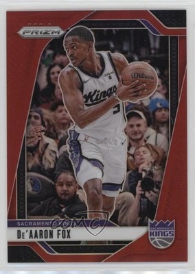 2024-25 Panini Prizm Red Prizm 268/299 De'Aaron Fox #58 11x6