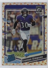 2023 Panini Donruss Optic Rated Rookie Fire Prizm Trenton Simpson #209 mv7