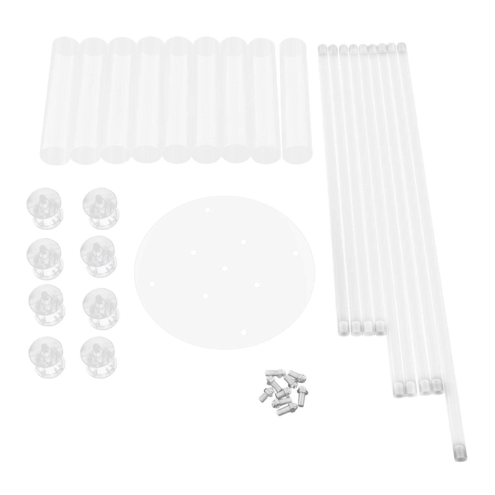 4pcs Acrylic Candelabra Centerpieces 5-Arm Clear Candle Holder For LED Candle