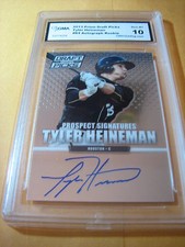 TYLER HEINEMAN ASTROS 2013 PRIZM DRAFT PICKS AUTO ROOKIE RC # 84 GRADED 10