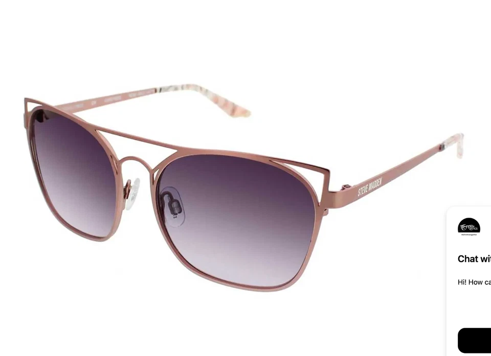 GAFAS DE SOL STEVE MADDEN KAREFREEE ROSE GOLD PINK GRAY GRADIENT NUEVAS 53-16-135 MM Foto 2 de 4