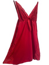 Silk V-Back Nightgown Slip Dress