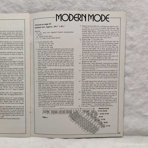 Rare Vtg 1979 MACRAME PURSE NEWS Vol 2 CLUTCH PURSE PROJECTS Plaid Book # 7407 - Picture 17 of 24