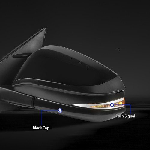 Passenger Side Black Mirror for 2012-2015 TOYOTA RAV4 Power Heated Turn Signal - Picture 3 of 11
