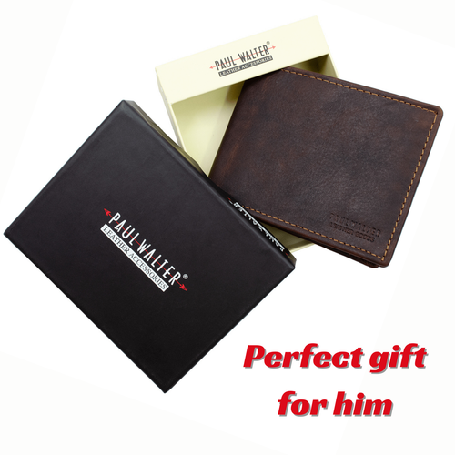 Men's Hunter Leather Wallets Bifold Trifold RFID Blocking Checkbook Cover - Picture 56 of 90