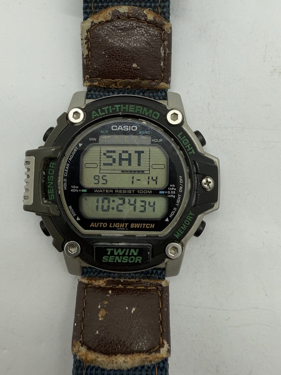 Men's Vintage Casio Pro Trek Watch PRT-30 - 100m Orig. Band | eBay