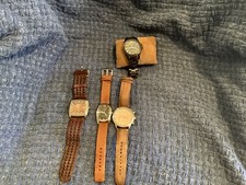 Men Fossil Blue Watch Lot Of 4 Pcs