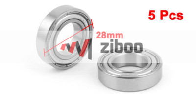 5 Roulements à Billes 6902Z - Dimensions 15x28x7 Mm, Métal Blindé, Deep Groove Radial, Origine Chine