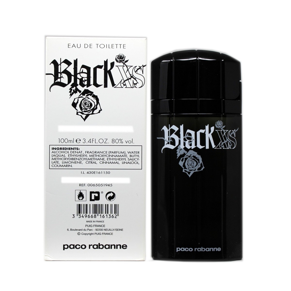Paco Rabanne Black Xs香水 100ML PACO RABANNE BLACK XS EAU DE TOILETTE SPRAY 100 ML/3.4 FL.OZ. (T