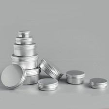 Aluminum Tin Jars Metal Empty Storage Box DIY Cosmetic Packaging Case 10g-250g
