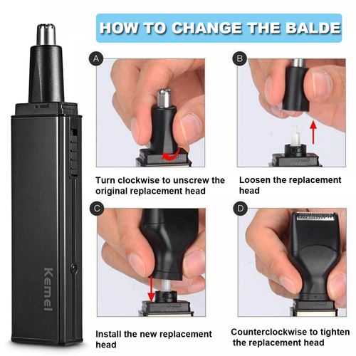 All In 1 Electric Ear Beard Nose Hair Trimmer Eyebrow Remover Shaver Clippers US - Picture 12 of 12