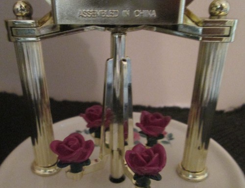 Quartz Dome (Anniversary) Clock, roses on rotating pendulum, Serenity Prayer - Picture 7 of 8
