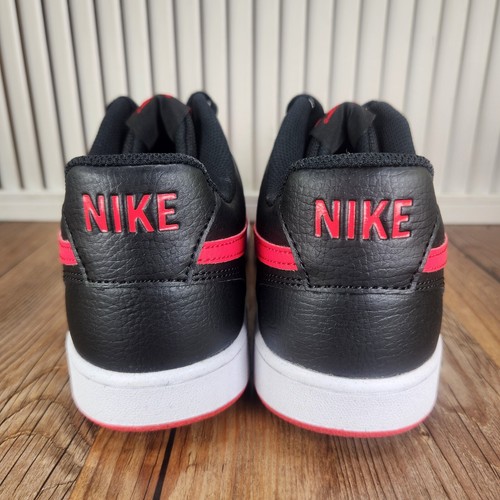Nike Court Vision Lo NN Next Nature Mens 9.5 Black Red Sneakers Shoes FJ0685-010 - Picture 5 of 11