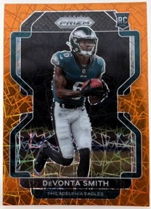 2021 Panini Prizm - Rookie Orange Lazer Prizm #335 Devonta Smith (RC)