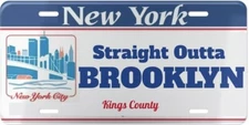 Straight Outta Brooklyn Vanity License Plate